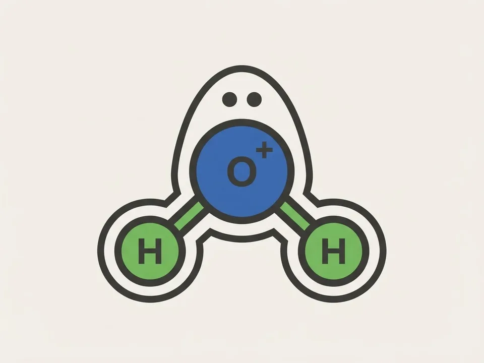 Hình minh hoạ khái niệm ion hydronium